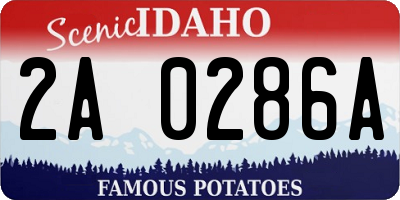 ID license plate 2A0286A