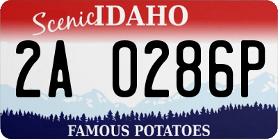 ID license plate 2A0286P