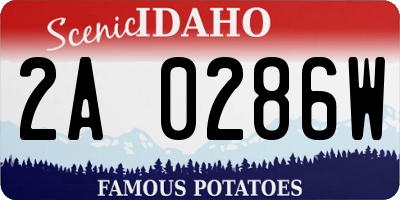 ID license plate 2A0286W