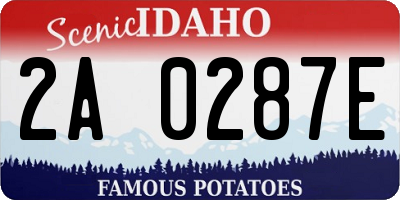 ID license plate 2A0287E