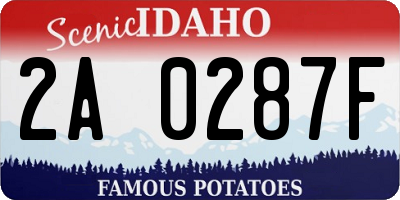 ID license plate 2A0287F