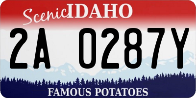ID license plate 2A0287Y