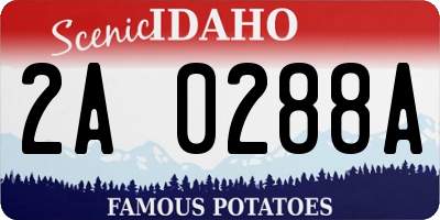 ID license plate 2A0288A
