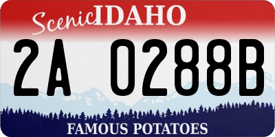 ID license plate 2A0288B