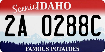 ID license plate 2A0288C