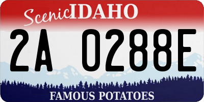 ID license plate 2A0288E