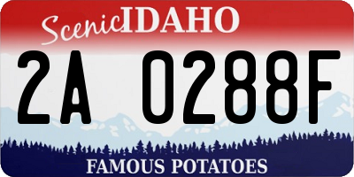 ID license plate 2A0288F