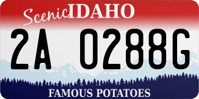 ID license plate 2A0288G