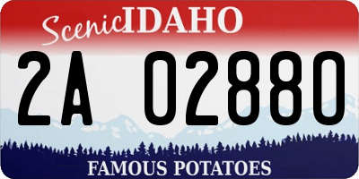 ID license plate 2A0288O