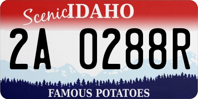 ID license plate 2A0288R