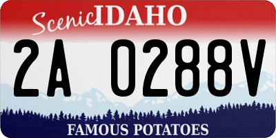 ID license plate 2A0288V