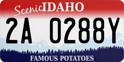 ID license plate 2A0288Y