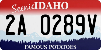 ID license plate 2A0289V