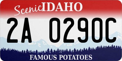 ID license plate 2A0290C