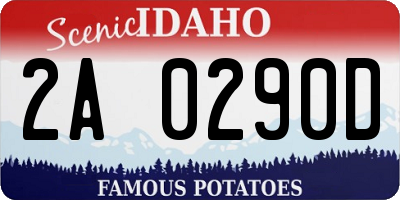 ID license plate 2A0290D