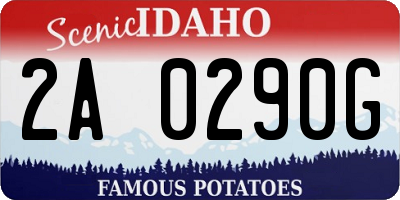 ID license plate 2A0290G