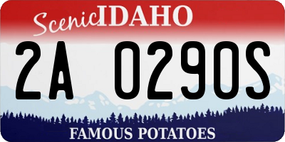 ID license plate 2A0290S