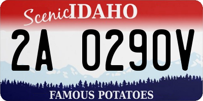 ID license plate 2A0290V