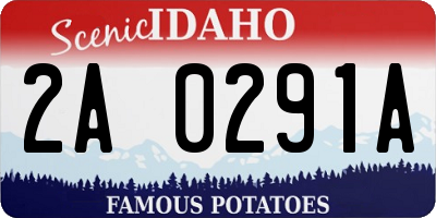 ID license plate 2A0291A