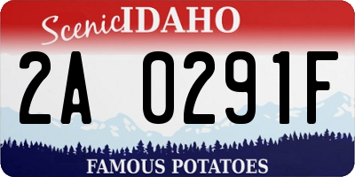 ID license plate 2A0291F