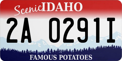 ID license plate 2A0291I