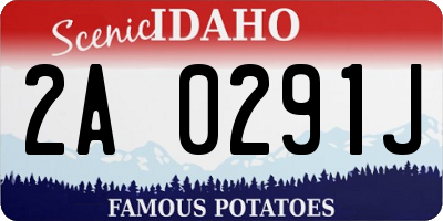 ID license plate 2A0291J