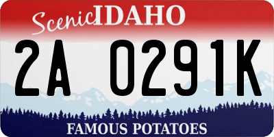 ID license plate 2A0291K
