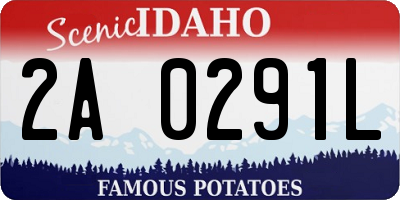 ID license plate 2A0291L