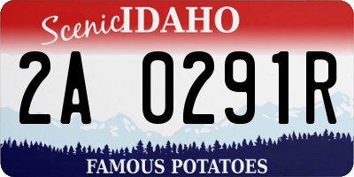 ID license plate 2A0291R