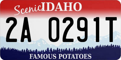 ID license plate 2A0291T