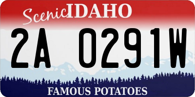 ID license plate 2A0291W
