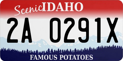 ID license plate 2A0291X