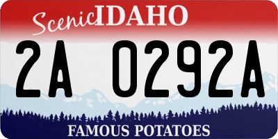 ID license plate 2A0292A