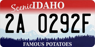ID license plate 2A0292F