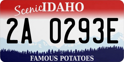 ID license plate 2A0293E