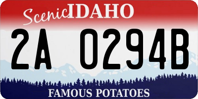 ID license plate 2A0294B