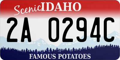 ID license plate 2A0294C