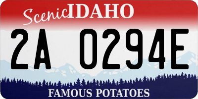 ID license plate 2A0294E