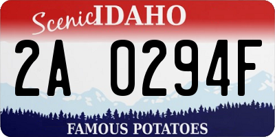 ID license plate 2A0294F