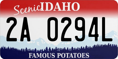ID license plate 2A0294L