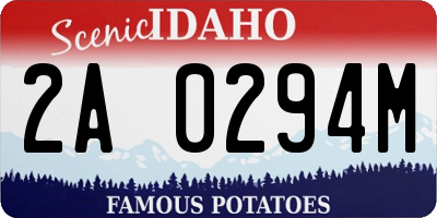ID license plate 2A0294M