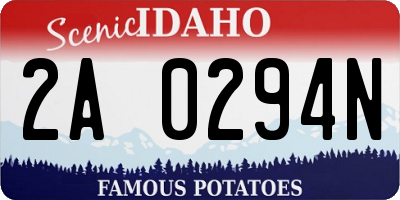ID license plate 2A0294N