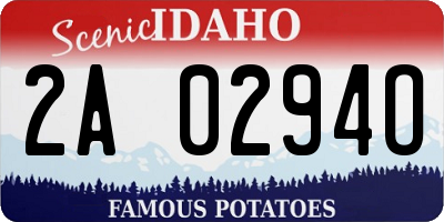 ID license plate 2A0294O