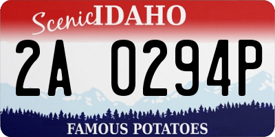 ID license plate 2A0294P