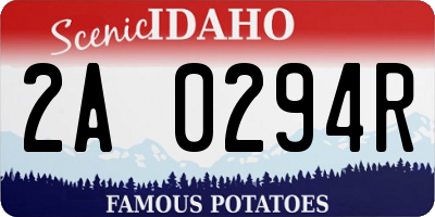 ID license plate 2A0294R