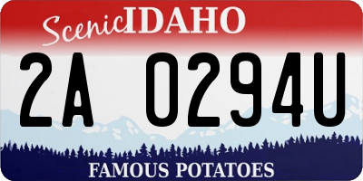 ID license plate 2A0294U