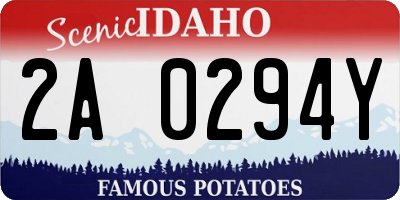 ID license plate 2A0294Y