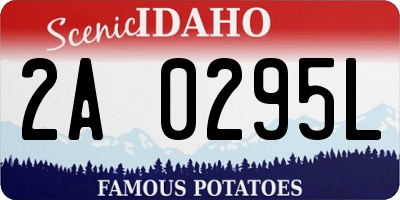 ID license plate 2A0295L