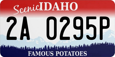 ID license plate 2A0295P
