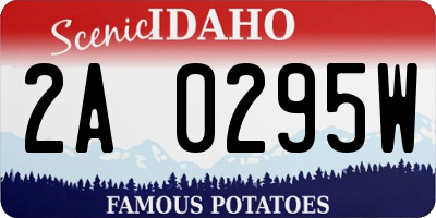 ID license plate 2A0295W